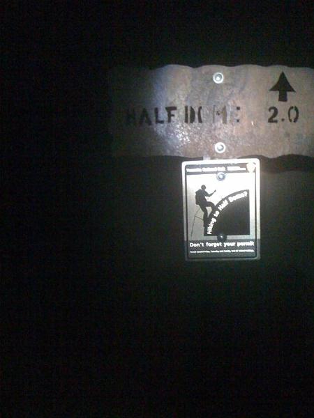 img_0533.jpg - Mary's night-time Half Dome hike begins!